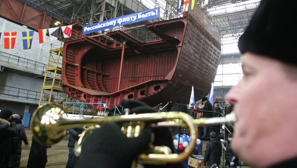 Lễ khởi công đóng thêm tàu chiến Dự án 11356 của Nga